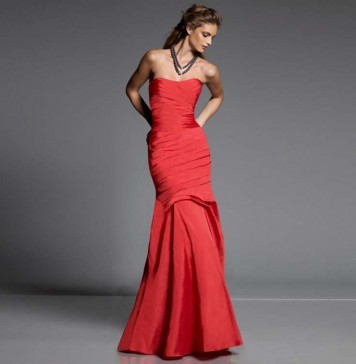 New Style Fashion Waist Pleated Temperament Goddess Fan Fishtail Dress Simple Prom Dress C2052