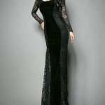 2015 Fishtail Dress Models – Black