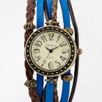 Medley Blue Plaited Leather Watch