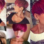 Short Haircuts With Pink Color 2016