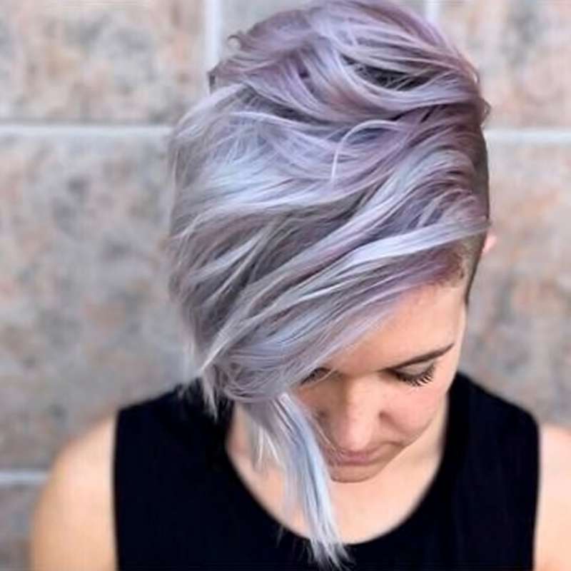 2017 Short Hairstyles Purple - 2