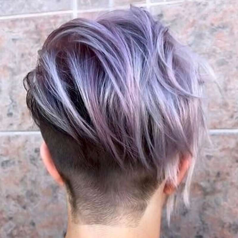 2017 Short Hairstyles Purple - 1