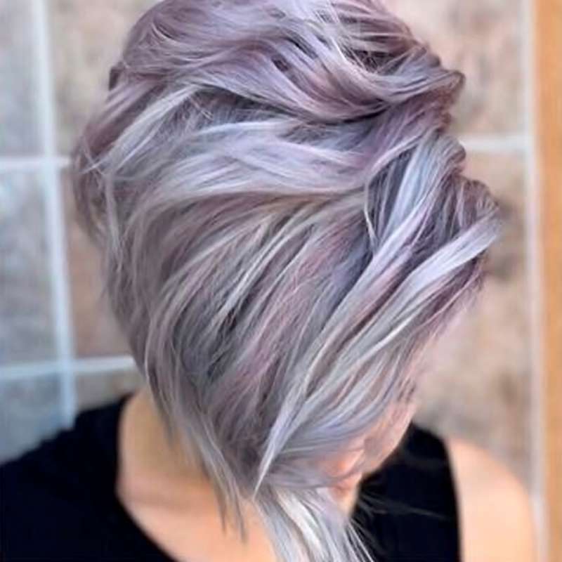 2017 Short Hairstyles Purple - 5