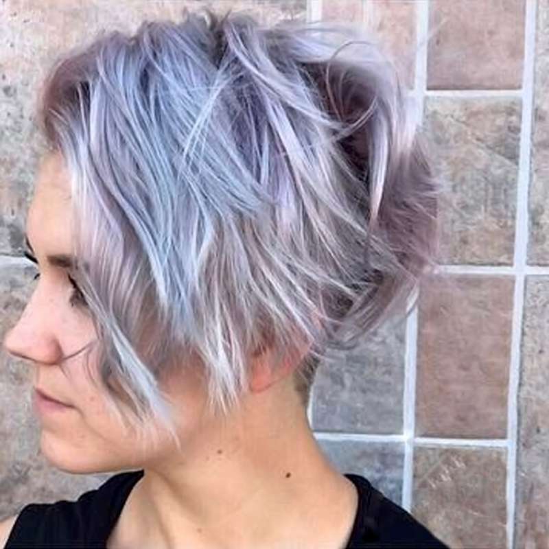 2017 Short Hairstyles Purple - 8