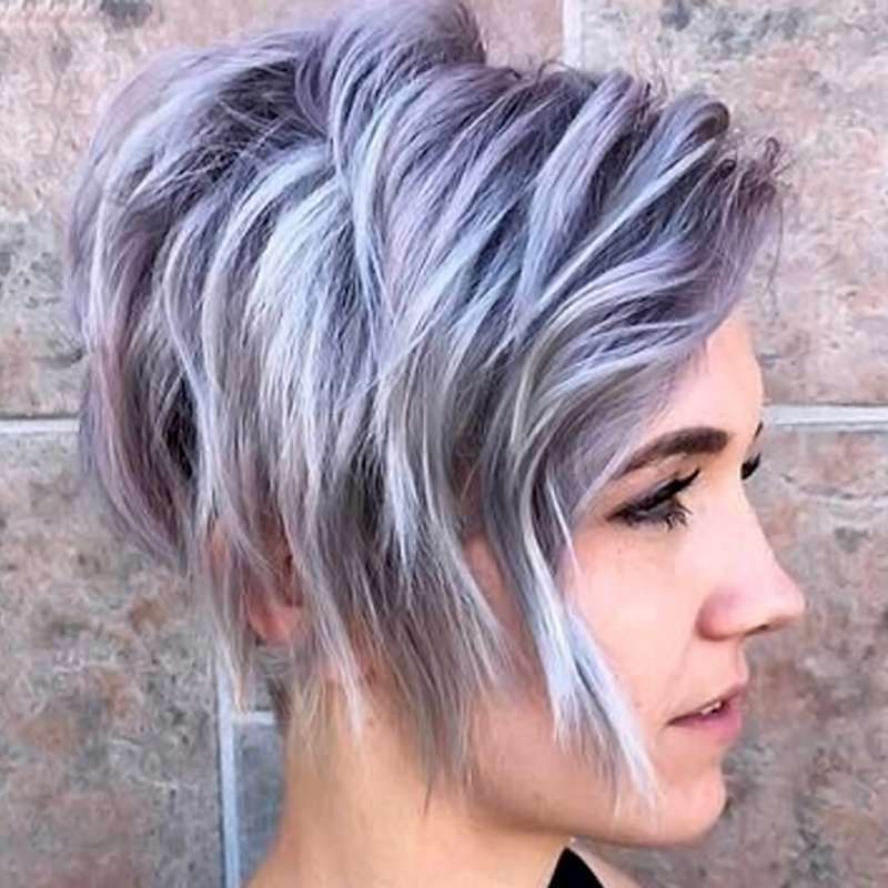 2017 Short Hairstyles Purple - 9