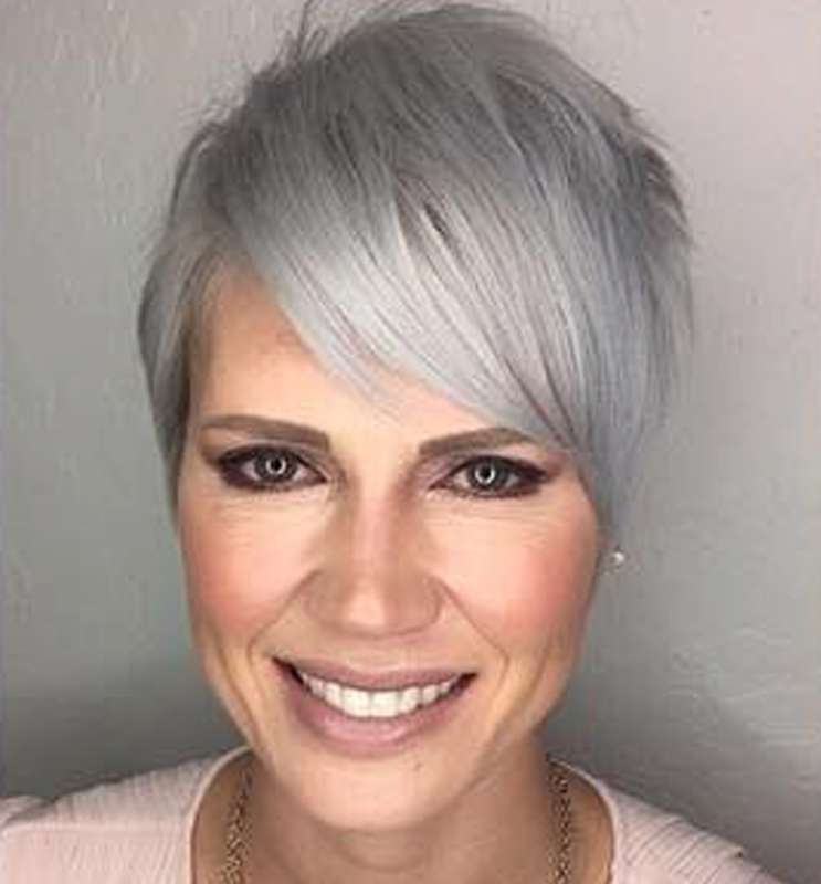 Short Hairstyle Grey Hair - 8