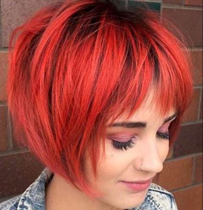 Short Hairstyles Red And Black - 2