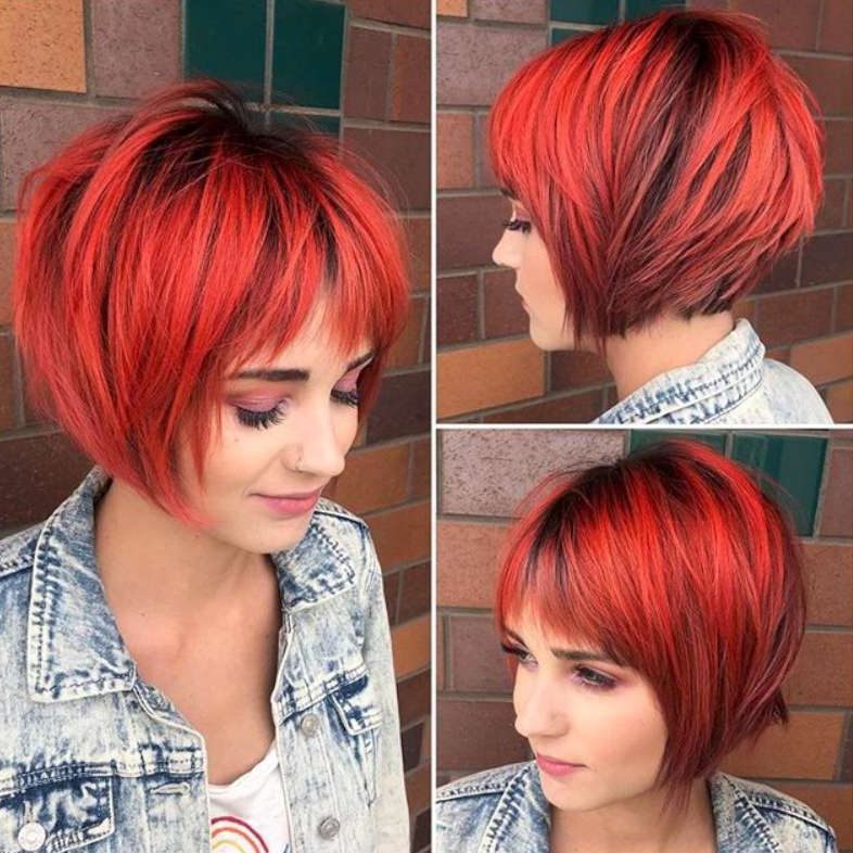 Short Hairstyles Red And Black - 1