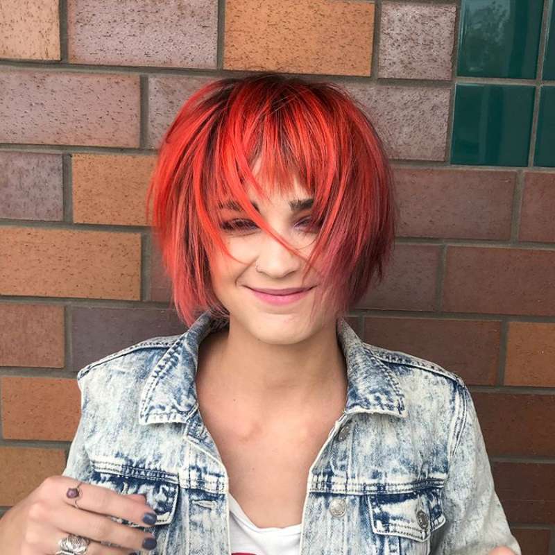 Short Hairstyles Red And Black - 7